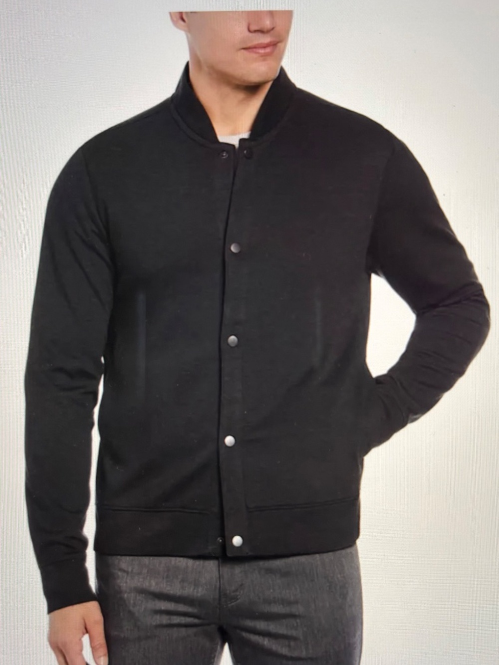 NWT Men's Perry Ellis Snap-Front Heathered Jacket